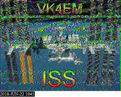VK4EM SSTV from ISS Repeater 