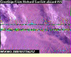 SSTV image - IK2CMN JN45OQ October 17th 2008