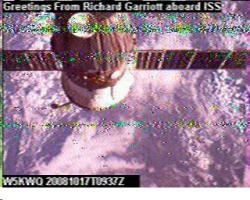 F5ASD  SSTV pictures6 received  from W5HWQ Richard garriott on NA1SS "space station"