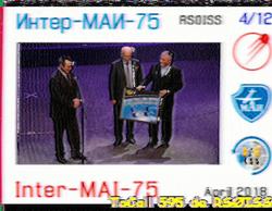 ISS SSTV received April 2018 at 1806 UT over Jn07Xu