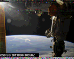SSTV pict.#1 on 04/09/2013